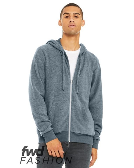 FWD Fashion Unisex Sueded Fleece Full-Zip Hoodie - 3339