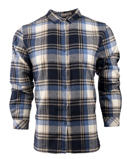 Women's No Pocket Yarn-Dyed Long Sleeve Flannel Shirt - 5212