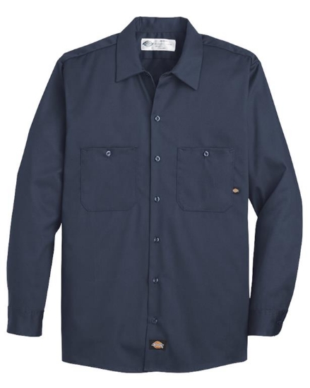 Industrial Cotton Long Sleeve Work Shirt - Long Sizes - L307L