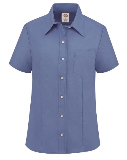 Women's Short Sleeve Stretch Oxford Shirt - S254