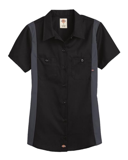 Women's Short Sleeve Industrial Colorblocked Shirt - L24S