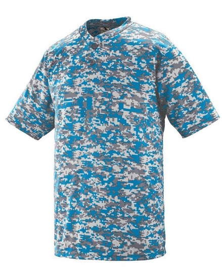 Youth Digi Camo Wicking Two-Button Jersey - 1556
