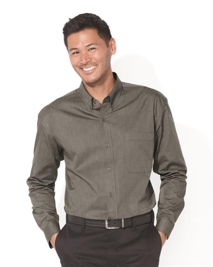Long Sleeve Stain-Resistant Twill Shirt - 3281