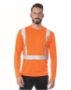 USA-Made Hi-Visibility Long Sleeve Performance T-Shirt - Solid Tape - 3742