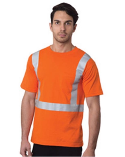 USA-Made High Visibility Short Sleeve T-Shirt with Pocket - 3771
