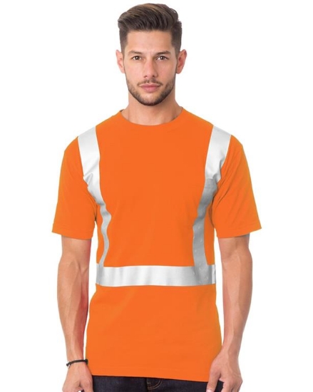 USA-Made 50/50 High Visibility Short Sleeve T-Shirt with Pocket - 3772