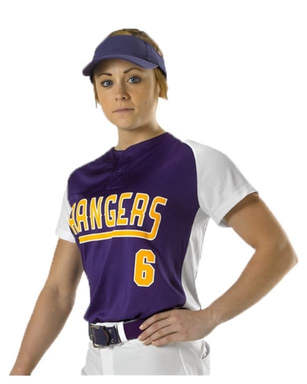Women's Two Button Fastpitch Jersey - 522PDW