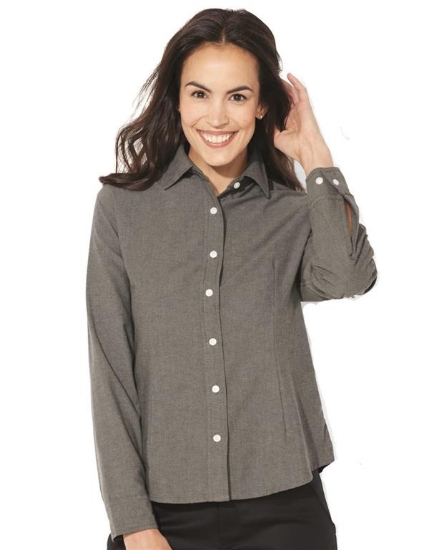Women's Long Sleeve Stain Resistant Oxford Shirt - 5233