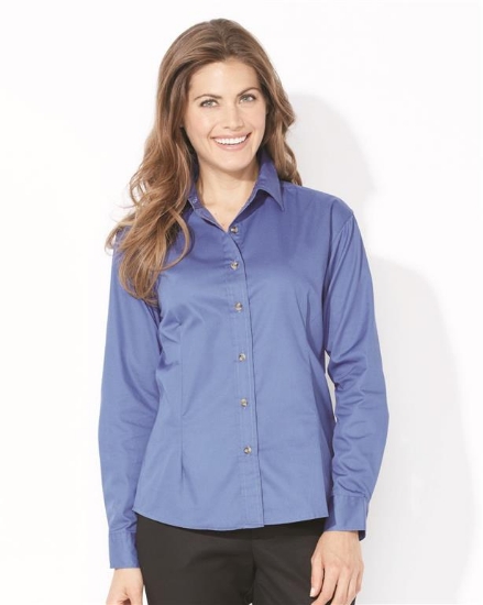 Women's Long Sleeve Stain-Resistant Tapered Twill Shirt - 5283