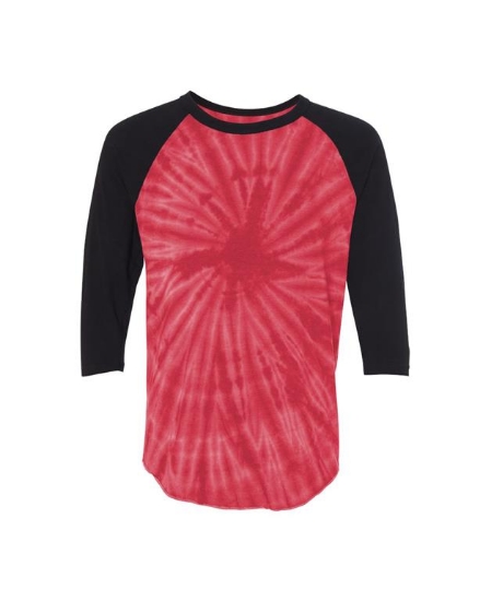 Tie Dye Three-Quarter Sleeve Raglan T-Shirt - 660VR
