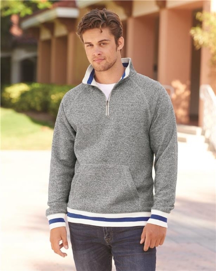 Peppered Fleece Quarter-Zip Sweatshirt - 8703