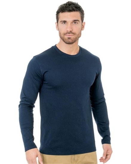 Unisex Fine Jersey Long Sleeve Crewneck T-Shirt - 9550