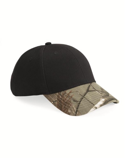 Solid Crown with Camo Visor Cap - LC25