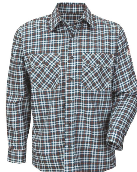 Plaid Long Sleeve Uniform Shirt - SLD6