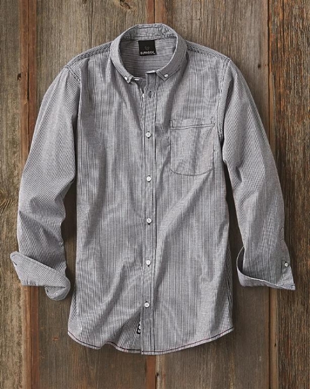Stretch Stripe Long Sleeve Shirt - 8259