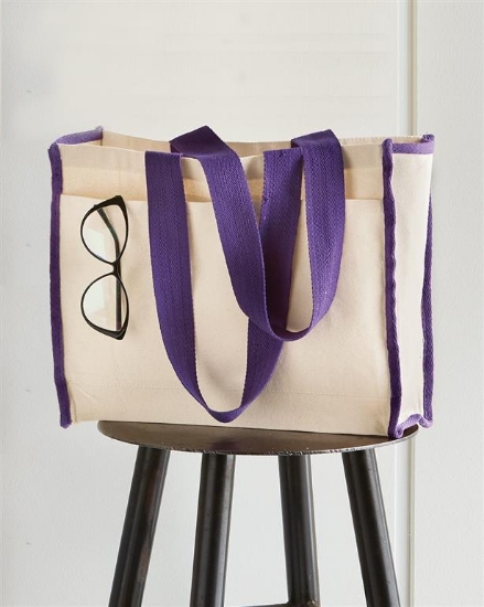 14L Tote with Contrast-Color Handles - Q1100