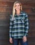Women's Vintage Brushed Flannel Long Sleeve Shirt - W164761