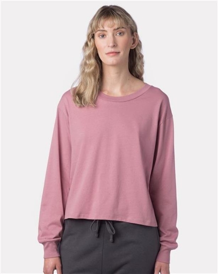 Alternative - Women's Cotton Jersey Long Sleeve Crop Tee - 1176