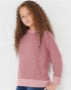 LAT - Youth Harborside Mélange French Terry Long Sleeve with Elbow Patches - 2279