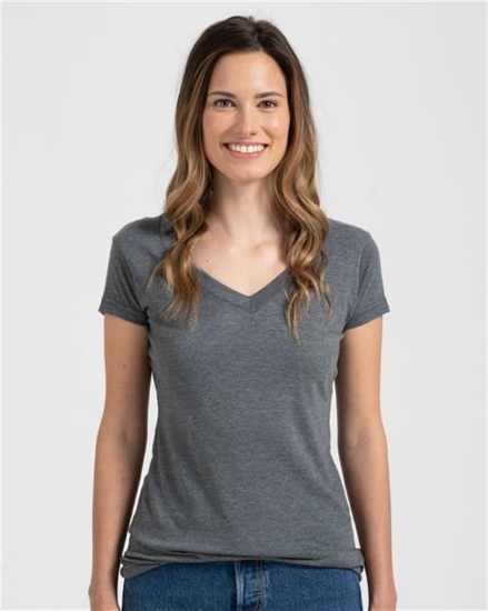 Tultex - Women's Poly-Rich V-Neck T-Shirt - 244
