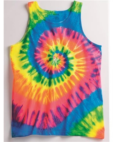 Dyenomite - Multi-Color Spiral Tie-Dyed Tank Top - 420MS