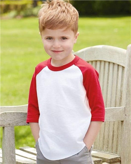 Augusta Sportswear - Toddler Three-Quarter Sleeve Baseball Jersey - 422