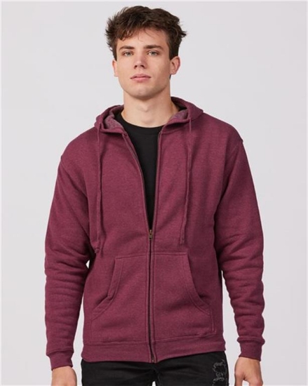 Tultex - Unisex Premium Fleece Full-Zip Hooded Sweatshirt - 581