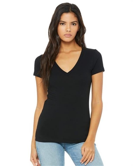 BELLA + CANVAS - Women’s Jersey Deep V-Neck Tee - 6035