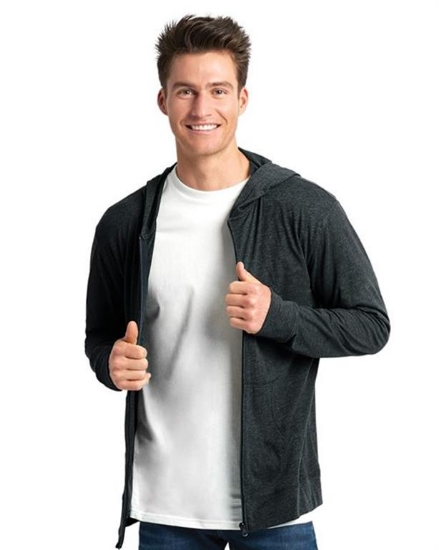 Next Level - Sueded Long Sleeve Hooded Full Zip - 6491