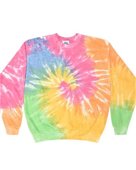 Colortone - Tie-Dyed Fleece Crewneck Sweatshirt - 8100