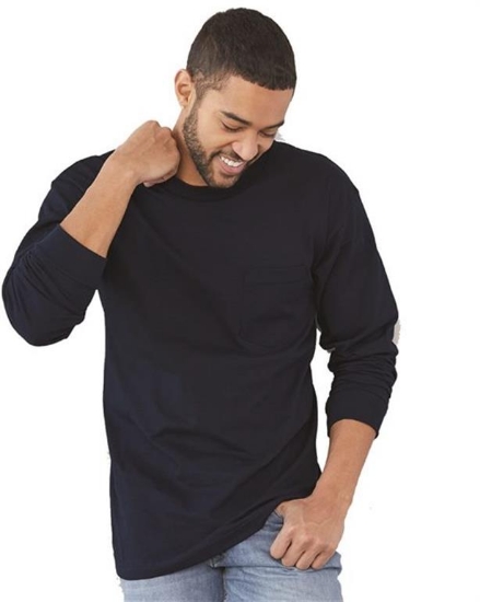 Bayside - USA-Made Long Sleeve Pocket T-Shirt - 8100