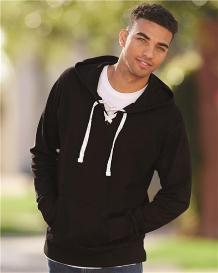 J. America - Jersey Sport Lace Hooded Pullover - 8231