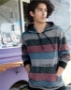 Burnside - Printed Stripes Fleece Sweatshirt - 8603