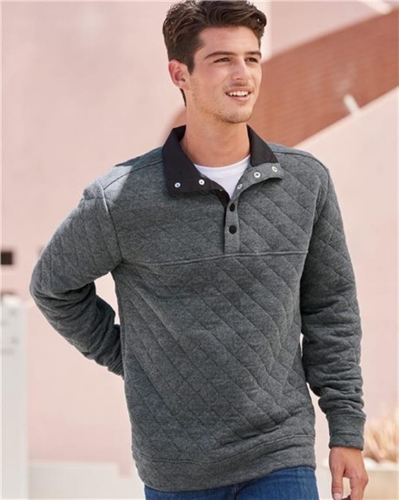 J. America - Quilted Snap Pullover - 8890