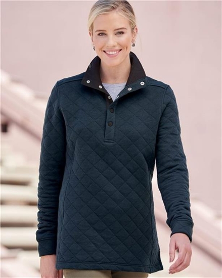 J. America - Women’s Quilted Snap Pullover - 8891