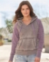 J. America - Women's Zen Fleece Raglan Hooded Sweatshirt - 8926