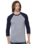 Bayside - Triblend Three-Quarter Sleeve Raglan T-Shirt - 9525