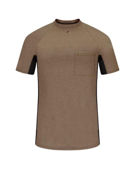 Bulwark - Short Sleeve FR Two-Tone Base Layer with Concealed Chest Pocket- EXCEL FR - MPS4
