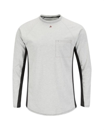 Bulwark - Long Sleeve FR Two-Tone Base Layer with Concealed Chest Pocket - EXCEL FR - MPS8