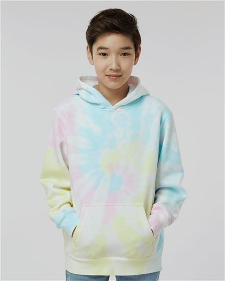 Independent Trading Co. - Youth Midweight Tie-Dyed Hooded Sweatshirt - PRM1500TD