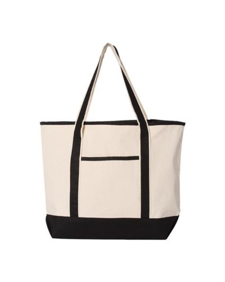Q-Tees - 34.6L Large Canvas Deluxe Tote - Q1500