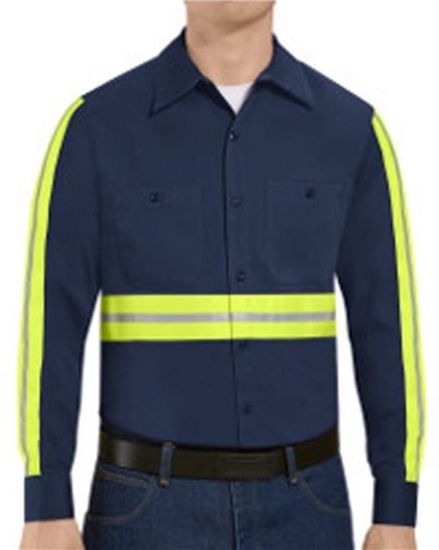 Red Kap - Enhanced Visibility Long Sleeve Cotton Work Shirt - SC30E