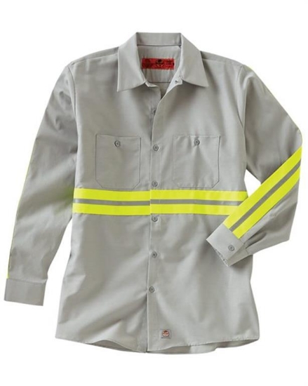 Red Kap - Industrial Enhanced-Visibility Long Sleeve Work Shirt - SP14E