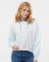 MV Sport - Women's Sueded Fleece Colorblocked Crop Hooded Sweatshirt - W23716